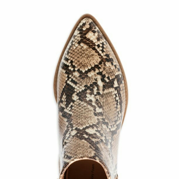 Western Style Snakeskin Ankle Booties NEW - Picture 4 of 6